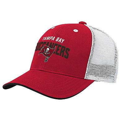 Preschool Red/White Tampa Bay Buccaneers Core Lockup Mesh Back Snapback Hat