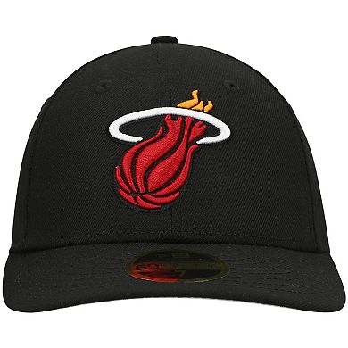 Men's New Era Black Miami Heat Team Low Profile 59FIFTY Fitted Hat