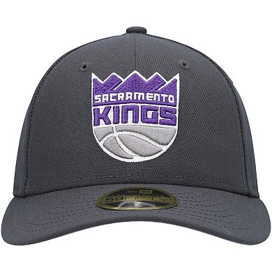 Men's New Era Gray Sacramento Kings Team Low Profile 59FIFTY Fitted Hat