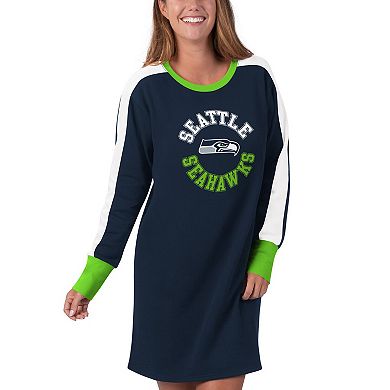 Women's G-III 4Her by Carl Banks College Navy Seattle Seahawks Hurry Up Offense T-Shirt Dress