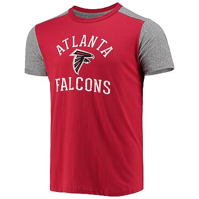 Men's Majestic Threads Red/Gray Atlanta Falcons Field Goal Slub T-Shirt
