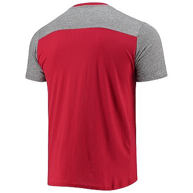 Men's Majestic Threads Red/Gray Atlanta Falcons Field Goal Slub T-Shirt
