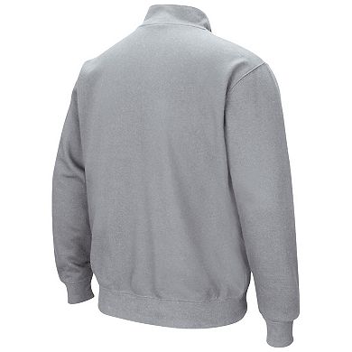 Men's Colosseum Heathered Gray Washington State Cougars Tortugas Team Logo Quarter-Zip Jacket