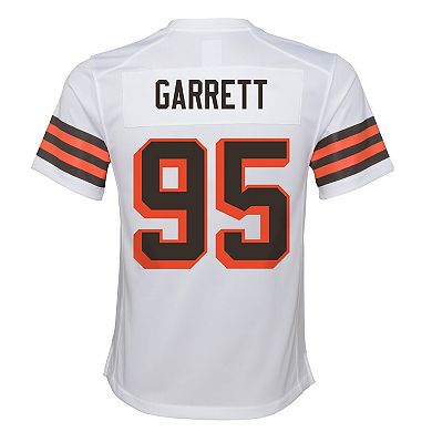 Youth Nike Myles Garrett White Cleveland Browns Game Jersey