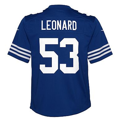 Youth Nike Shaquille Leonard Royal Indianapolis Colts Game Jersey
