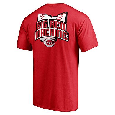 Men's Fanatics Branded Red Cincinnati Reds Hometown Collection Big Red Machine Logo T-Shirt