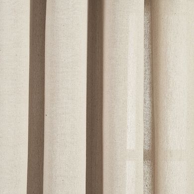 Lush Decor Faux Linen Grommet Window Curtain Set