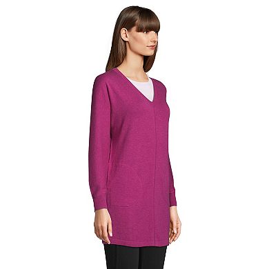 Petite Lands' End Fine Gauge Cotton Dolman Tunic Sweater