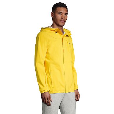 Big & Tall Lands' End Packable 2.5 Layer Waterproof Stretch Shell Hooded Rain Jacket