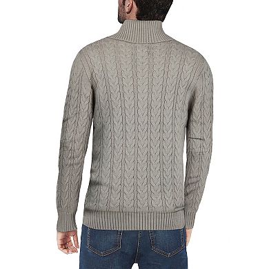 Men's Xray Cable Knit Turtleneck Sweater