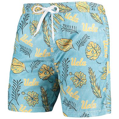 Men's Wes & Willy Light Blue UCLA Bruins Vintage Floral Swim Trunks