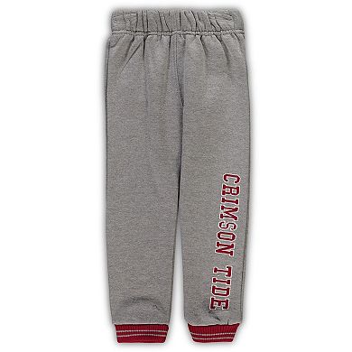 Toddler Colosseum Crimson/Heathered Gray Alabama Crimson Tide Poppies Hoodie and Sweatpants Set