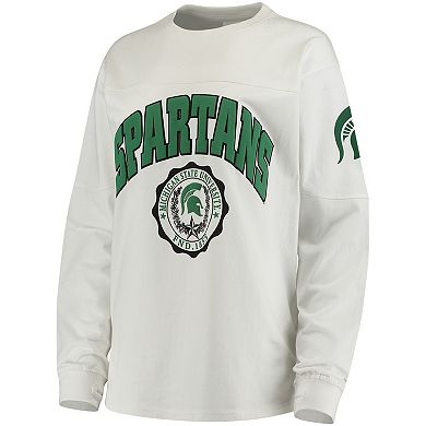 Women's White Michigan State Spartans Edith Long Sleeve T-Shirt