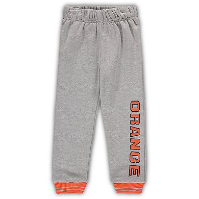 Toddler Colosseum Orange/Heathered Gray Syracuse Orange Poppies Hoodie and Sweatpants Set