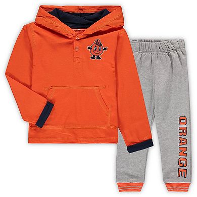 Toddler Colosseum Orange/Heathered Gray Syracuse Orange Poppies Hoodie and Sweatpants Set