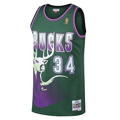 Men's Mitchell & Ness Ray Allen Kelly Green Milwaukee Bucks Hardwood Classics Swingman Jersey