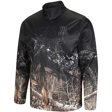 Men's Colosseum Black/Realtree Camo Arizona Wildcats Quarter-Zip Jacket