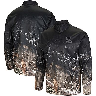 Men's Colosseum Black/Realtree Camo Arizona Wildcats Quarter-Zip Jacket