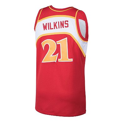 Men's Mitchell & Ness Dominique Wilkins Red Atlanta Hawks Hardwood Classics Swingman Jersey