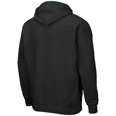 Men's Colosseum Black Hawaii Warriors Arch & Logo 3.0 Full-Zip Hoodie