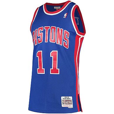 Men's Mitchell & Ness Isiah Thomas Blue Detroit Pistons Hardwood Classics Swingman Jersey