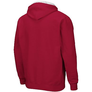 Men's Colosseum Cardinal Stanford Cardinal Arch & Logo 3.0 Full-Zip Hoodie