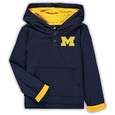 Toddler Colosseum Navy/Heathered Gray Michigan Wolverines Poppies Hoodie and Sweatpants Set