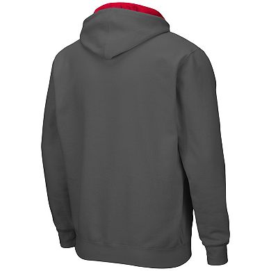 Men's Colosseum Charcoal Maryland Terrapins Arch & Logo 3.0 Full-Zip Hoodie