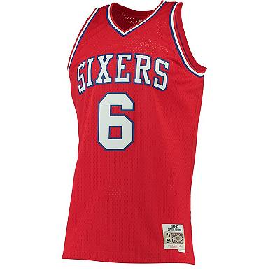 Men's Mitchell & Ness Julius Erving Red Philadelphia 76ers Hardwood Classics Swingman Jersey