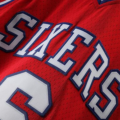 Men's Mitchell & Ness Julius Erving Red Philadelphia 76ers Hardwood Classics Swingman Jersey