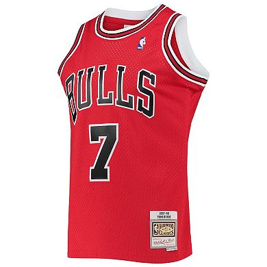 Men's Mitchell & Ness Toni Kukoc Red Chicago Bulls 1997/98 Hardwood Classics Swingman Jersey