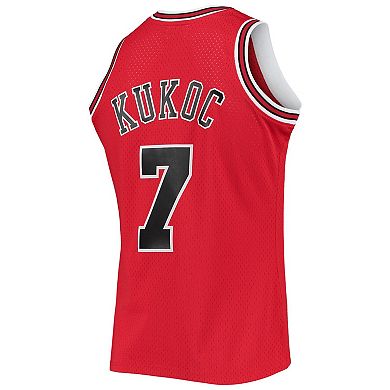 Men's Mitchell & Ness Toni Kukoc Red Chicago Bulls 1997/98 Hardwood Classics Swingman Jersey