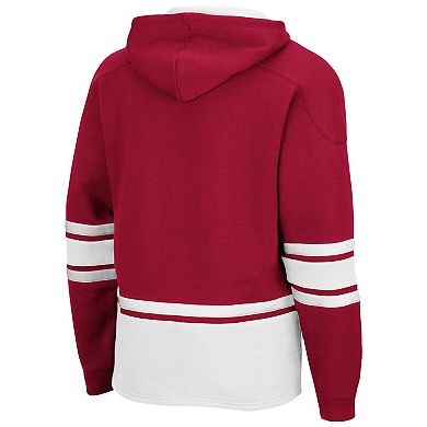 Men's Colosseum Crimson Indiana Hoosiers Lace Up 3.0 Pullover Hoodie