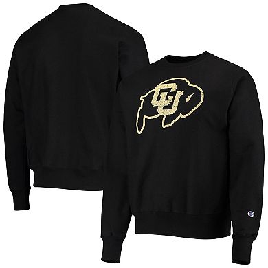 Men's Champion Black Colorado Buffaloes Vault Logo Reverse Weave Pullover Sweatshirt