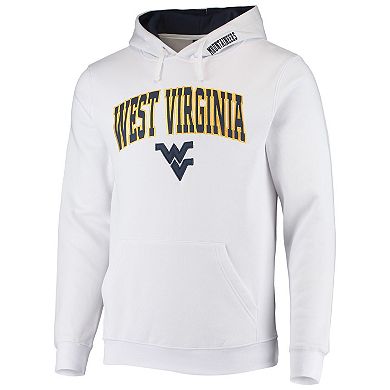 Men's Colosseum White West Virginia Mountaineers Arch & Logo 3.0 Pullover Hoodie