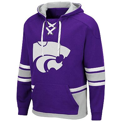 Men's Colosseum Purple Kansas State Wildcats Hockey 3.0 Pullover Hoodie
