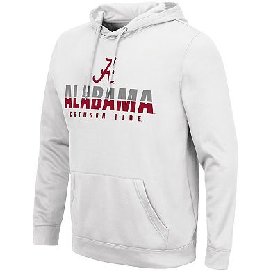 Men's Colosseum White Alabama Crimson Tide Lantern Pullover Hoodie