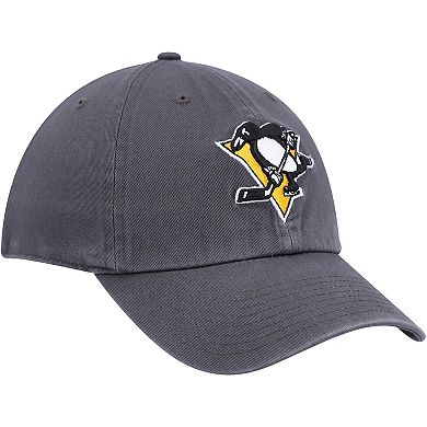 Men's '47 Charcoal Pittsburgh Penguins Clean Up Adjustable Hat