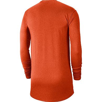Men's Nike Orange Clemson Tigers Textured Long Sleeve T-Shirt