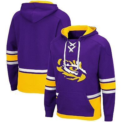Men's Colosseum Purple LSU Tigers Lace Up 3.0 Pullover Hoodie