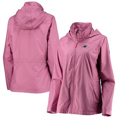 Women's Cutter & Buck Pink Carolina Panthers Packable Full-Zip WeatherTec Jacket