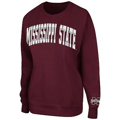 Women's Colosseum Maroon Mississippi State Bulldogs Campanile Pullover Sweatshirt