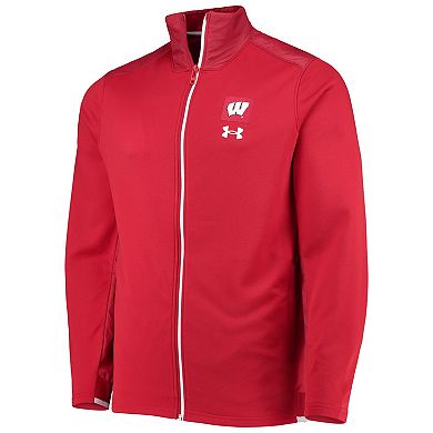 Men's Under Armour Red Wisconsin Badgers 2021 Sideline Command Full-Zip Jacket