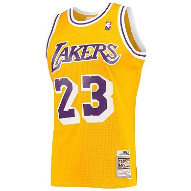 Men's Mitchell & Ness Cedric Ceballos Gold Los Angeles Lakers 1994-95 Hardwood Classics Swingman Jersey