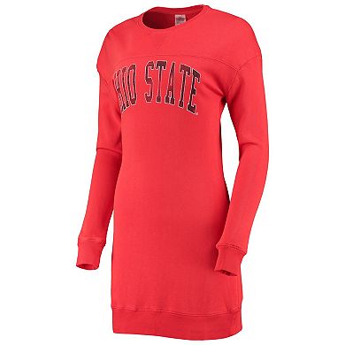 Women's Gameday Couture Scarlet Ohio State Buckeyes 2-Hit Sweatshirt Dress