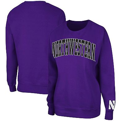 Women's Colosseum Purple Northwestern Wildcats Campanile Pullover Sweatshirt