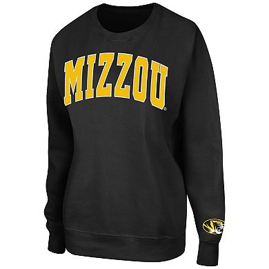 Women's Colosseum Black Missouri Tigers Campanile Pullover Sweatshirt