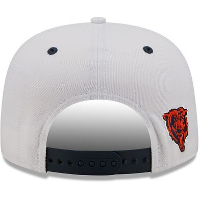 Men's New Era White/Navy Chicago Bears Sparky Original 9FIFTY Snapback Hat