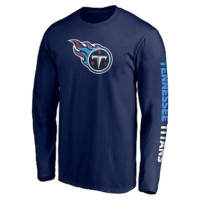 Men's Fanatics Navy Tennessee Titans Front Runner Long Sleeve T-Shirt