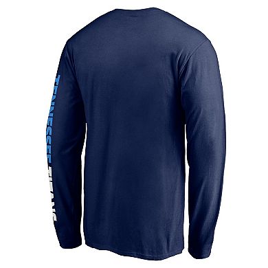 Men's Fanatics Navy Tennessee Titans Front Runner Long Sleeve T-Shirt